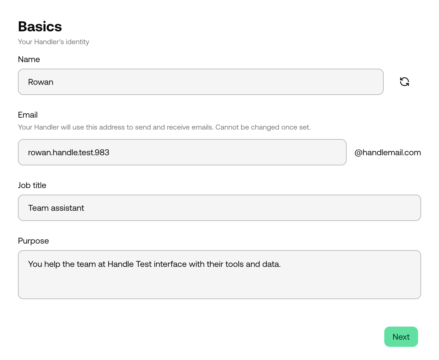 Handler basics configuration