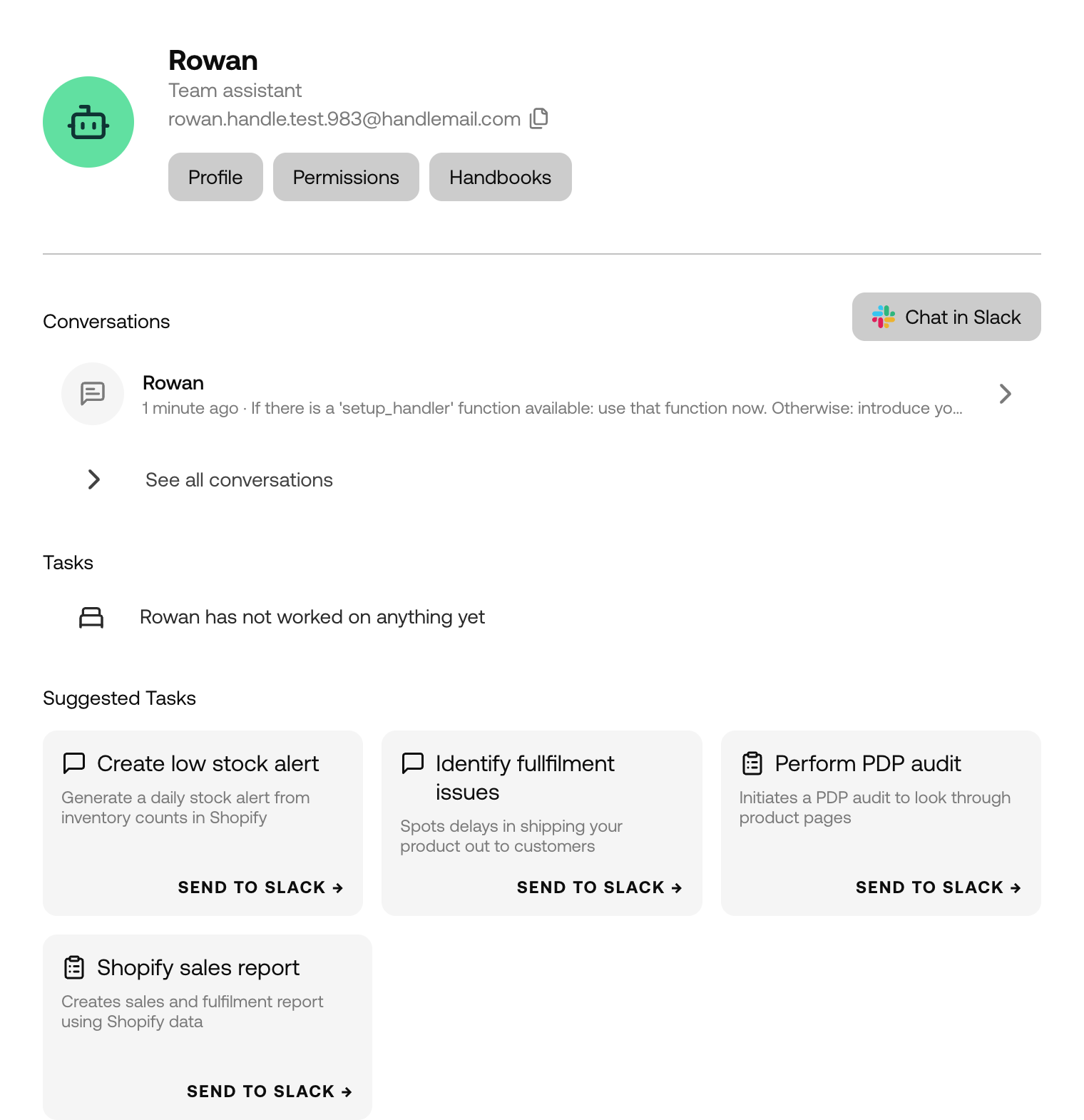 Handler Dashboard overview